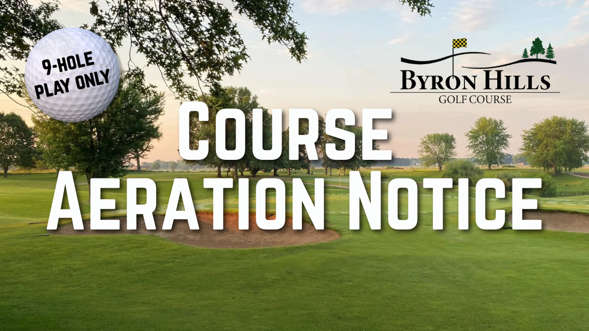Course Aeration 2026 at Byron Hills.